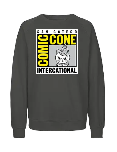 Comic Cone - Comic Con, Cat, Cats - Fairtrade Sweatshirt