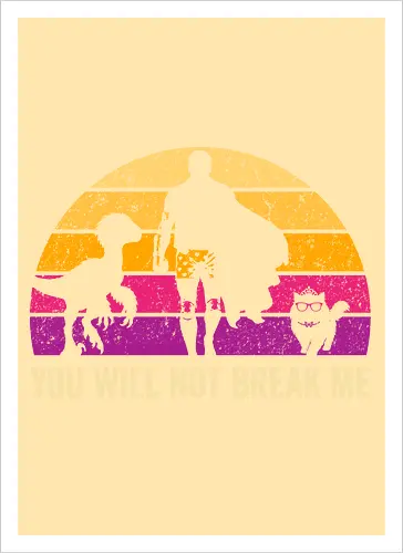 You will not break me vintage - dungeon crawler carl, cat, novel, books, retro, vintage, princess donut, fantasy - Kunstdruck