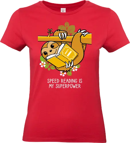 Speed reading - Sloth, Books, Reading, Animals - Standard T-Shirt (Frauen)