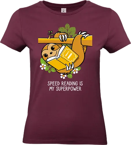 Speed reading - Sloth, Books, Reading, Animals - Standard T-Shirt (Frauen)
