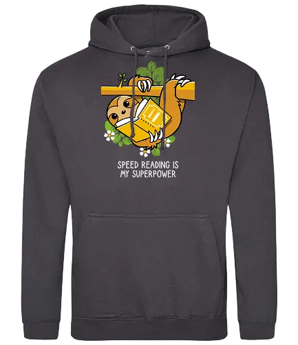 Speed reading - Sloth, Books, Reading, Animals - Standard Hoodie