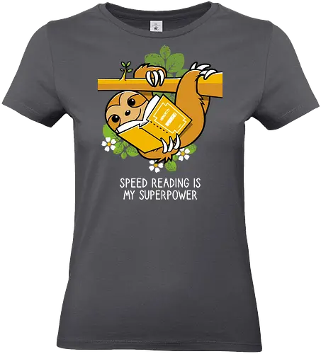 Speed reading - Sloth, Books, Reading, Animals - Standard T-Shirt (Frauen)