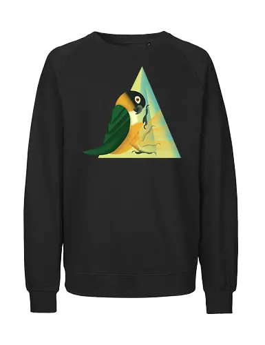 Stampfender Caique - Papagei, Parrot, Animal Humor, Tiere und Humor, Birb, Papageienfan, Caique, Grünzügelpapagei - Fairtrade Sweatshirt