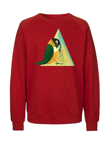 Stampfender Caique - Papagei, Parrot, Animal Humor, Tiere und Humor, Birb, Papageienfan, Caique, Grünzügelpapagei - Fairtrade Sweatshirt