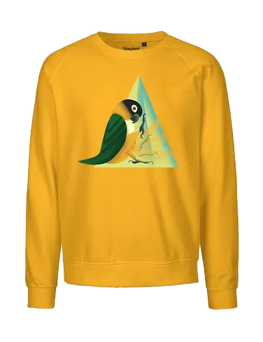 Stampfender Caique - Papagei, Parrot, Animal Humor, Tiere und Humor, Birb, Papageienfan, Caique, Grünzügelpapagei - Fairtrade Sweatshirt