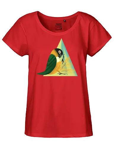 Stampfender Caique - Papagei, Parrot, Animal Humor, Tiere und Humor, Birb, Papageienfan, Caique, Grünzügelpapagei - Fairtrade Girl Shirt