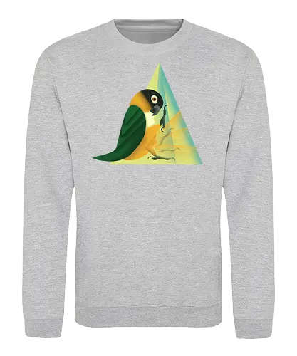 Stampfender Caique - Papagei, Parrot, Animal Humor, Tiere und Humor, Birb, Papageienfan, Caique, Grünzügelpapagei - Sweatshirt
