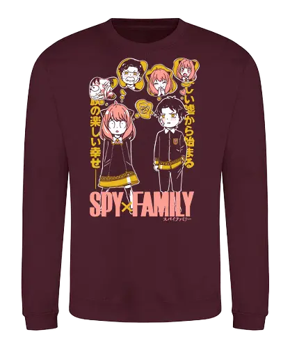 Anya And Damian Academy - anya damian, anya forger, damian desmond, spy x family, eden academy, anime duo, manga art, cute anime - Sweatshirt