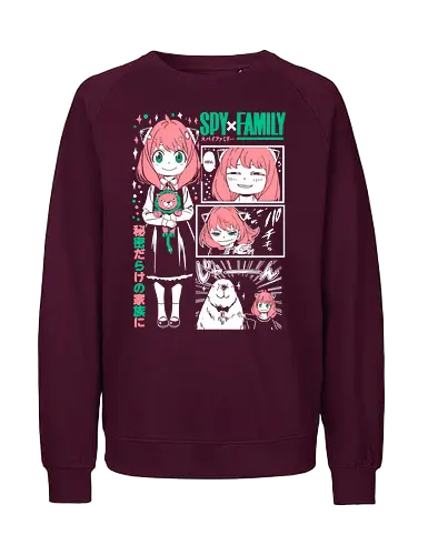 Anya Cute Portrait - anime portrait, kawaii anime, manga character, anime artwork, cute design, telepath girl, anya, forger - Fairtrade Sweatshirt