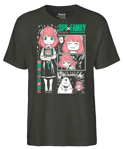 Anya Cute Portrait - anime portrait, kawaii anime, manga character, anime artwork, cute design, telepath girl, anya, forger - Fairtrade T-Shirt
