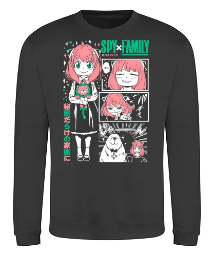 Anya Cute Portrait - anime portrait, kawaii anime, manga character, anime artwork, cute design, telepath girl, anya, forger - Sweatshirt
