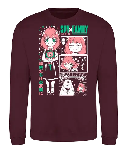 Anya Cute Portrait - anime portrait, kawaii anime, manga character, anime artwork, cute design, telepath girl, anya, forger - Sweatshirt