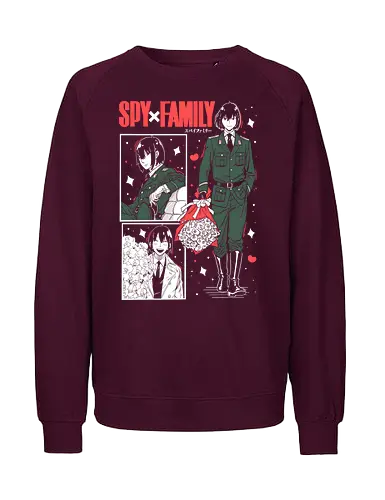 Yuri Briar - loid forger, yor forger, anya forger, black and white, manga style, anime trio, forger family, spy family sketch, Yuri Briar - Fairtrade Sweatshirt