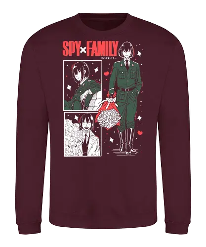 Yuri Briar - loid forger, yor forger, anya forger, black and white, manga style, anime trio, forger family, spy family sketch, Yuri Briar - Sweatshirt