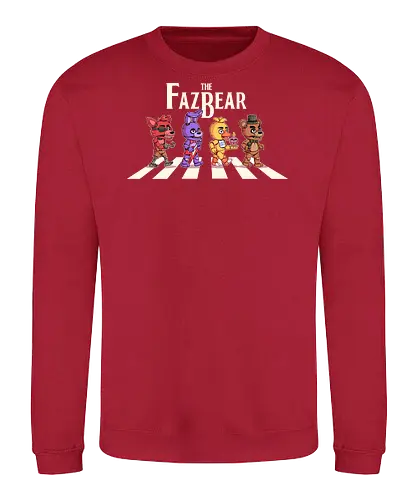 The Fazbear - fnaf, Five Nights at Freddys, Freddy, animatronic, chica, games, horror, movie, cute, abbey road, foxy - Sweatshirt