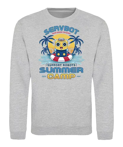 Servbot Summer Camp Vintage - Gaming, servbot, video game, gaming, gamer, survival horror, willamette parkview mall, Horror, biohazard, megaman, arcade, dead, rising, frank, west - Sweatshirt