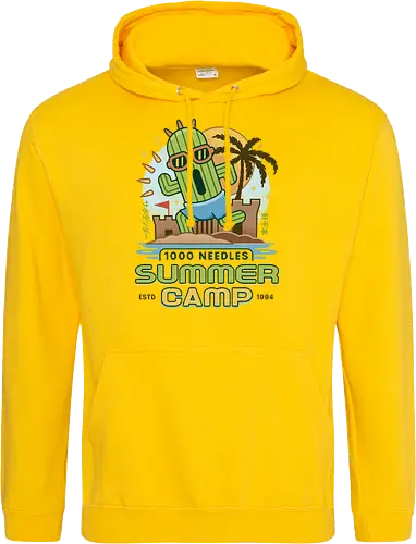 Cactus Summer Camp Vintage - cactilio, Kupo, summer, summer camp, video game, gaming, gamer, final, Kweh, tonberry, tomberi, fantasy - Standard Hoodie