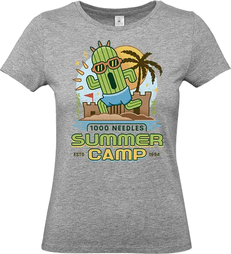 Cactus Summer Camp Vintage - cactilio, Kupo, summer, summer camp, video game, gaming, gamer, final, Kweh, tonberry, tomberi, fantasy - Standard T-Shirt (Frauen)