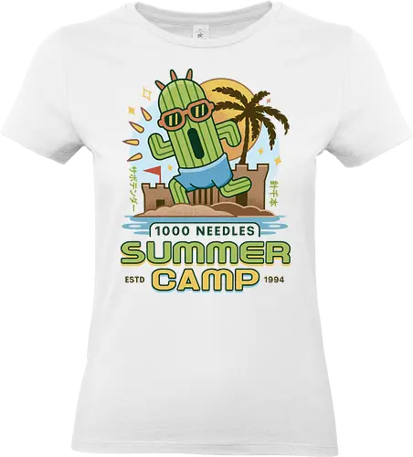 Cactus Summer Camp Vintage - cactilio, Kupo, summer, summer camp, video game, gaming, gamer, final, Kweh, tonberry, tomberi, fantasy - Standard T-Shirt (Frauen)