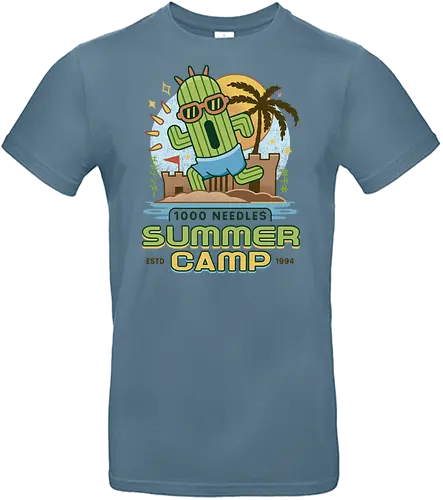 Cactus Summer Camp Vintage - cactilio, Kupo, summer, summer camp, video game, gaming, gamer, final, Kweh, tonberry, tomberi, fantasy - Standard T-Shirt