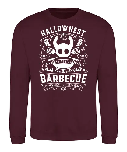 Hallownest Barbecue Emblem - Bug Knight, hallownest, the knight, hollow, knight, hornet, indie game, shade, gamer, gaming, video game, silksong, ramen, pale King, grub - Sweatshirt