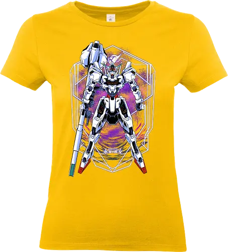 white magician  - anime, manga, gundam, calibarn, battlespace, battlerobot, gundamcardgame, witch, mobilesuit, gunpla - Standard T-Shirt (Frauen)