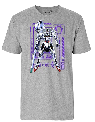 angel of mercury  - anime, manga, gundam, calibarn, battlespace, battlerobot, gundamcardgame, witch, mobilesuit, gunpla - Fairtrade T-Shirt