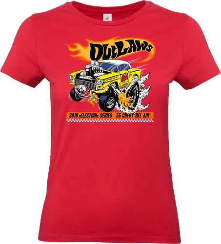 yellow speed  - wheels, vintagecar, carshow, classiccar, musclecar, authentic, otomotive, racing, speed - Standard T-Shirt (Frauen)