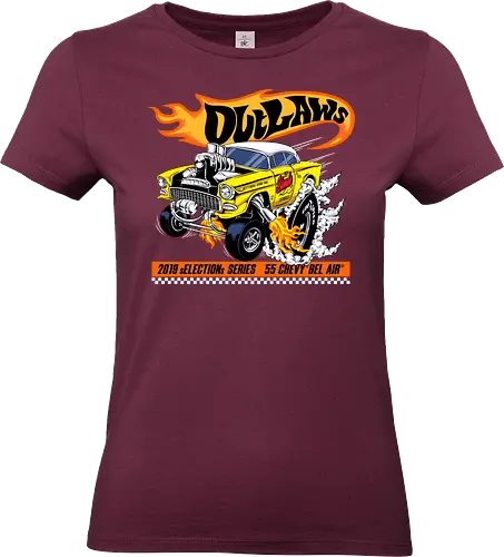 yellow speed  - wheels, vintagecar, carshow, classiccar, musclecar, authentic, otomotive, racing, speed - Standard T-Shirt (Frauen)