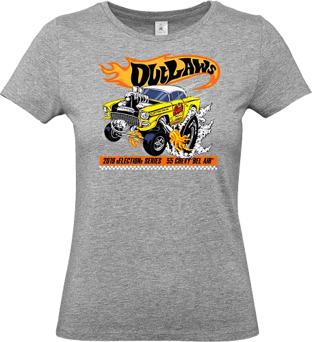 yellow speed  - wheels, vintagecar, carshow, classiccar, musclecar, authentic, otomotive, racing, speed - Standard T-Shirt (Frauen)