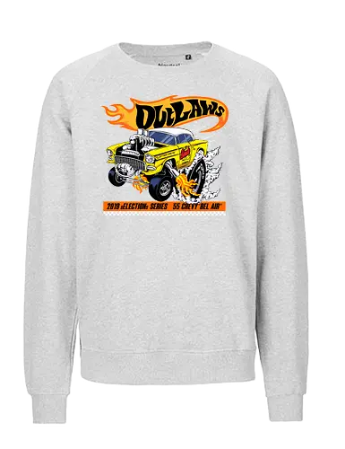yellow speed  - wheels, vintagecar, carshow, classiccar, musclecar, authentic, otomotive, racing, speed - Fairtrade Sweatshirt