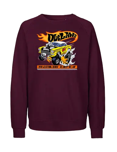 yellow speed  - wheels, vintagecar, carshow, classiccar, musclecar, authentic, otomotive, racing, speed - Fairtrade Sweatshirt