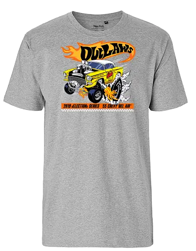 yellow speed  - wheels, vintagecar, carshow, classiccar, musclecar, authentic, otomotive, racing, speed - Fairtrade T-Shirt