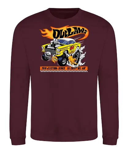 yellow speed  - wheels, vintagecar, carshow, classiccar, musclecar, authentic, otomotive, racing, speed - Sweatshirt