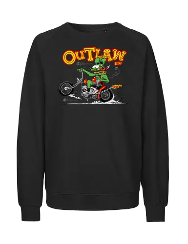 monster riding chopper - wheels, riding, rideforlive, rideordie, monster, ratfink, authentic, otomotive, racing, speed - Fairtrade Sweatshirt