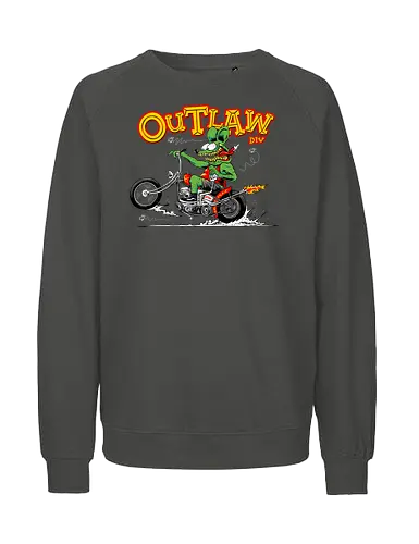 monster riding chopper - wheels, riding, rideforlive, rideordie, monster, ratfink, authentic, otomotive, racing, speed - Fairtrade Sweatshirt