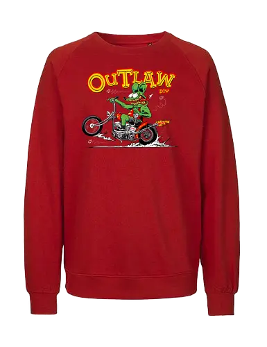 monster riding chopper - wheels, riding, rideforlive, rideordie, monster, ratfink, authentic, otomotive, racing, speed - Fairtrade Sweatshirt