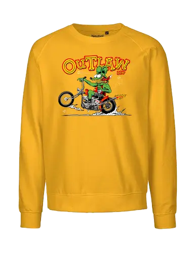 monster riding chopper - wheels, riding, rideforlive, rideordie, monster, ratfink, authentic, otomotive, racing, speed - Fairtrade Sweatshirt