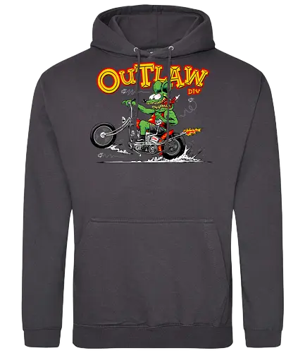 monster riding chopper - wheels, riding, rideforlive, rideordie, monster, ratfink, authentic, otomotive, racing, speed - Standard Hoodie