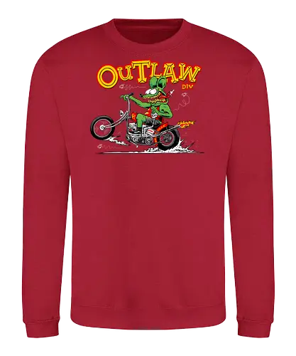 monster riding chopper - wheels, riding, rideforlive, rideordie, monster, ratfink, authentic, otomotive, racing, speed - Sweatshirt