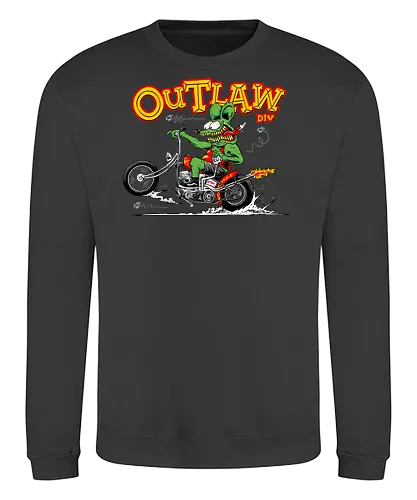 monster riding chopper - wheels, riding, rideforlive, rideordie, monster, ratfink, authentic, otomotive, racing, speed - Sweatshirt