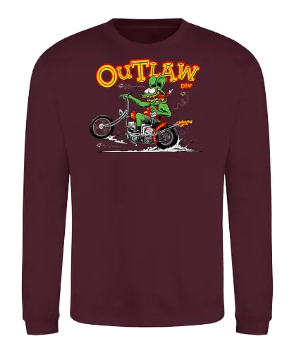 monster riding chopper - wheels, riding, rideforlive, rideordie, monster, ratfink, authentic, otomotive, racing, speed - Sweatshirt