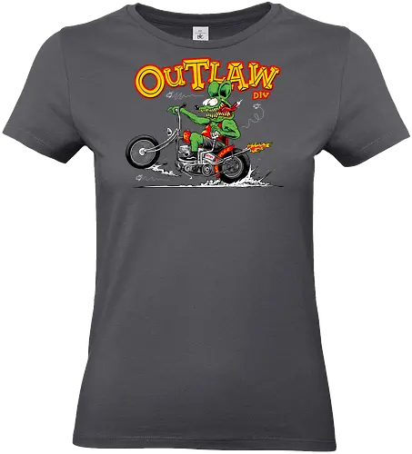 monster riding chopper - wheels, riding, rideforlive, rideordie, monster, ratfink, authentic, otomotive, racing, speed - Standard T-Shirt (Frauen)