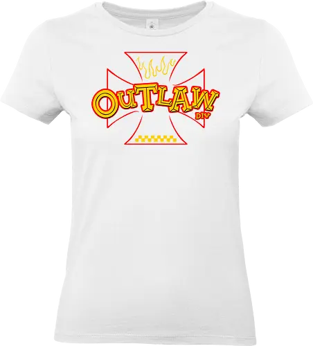 the outlaw - wheels, riding, rideforlive, rideordie, monster, ratfink, authentic, otomotive, racing, speed - Standard T-Shirt (Frauen)