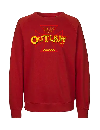 the outlaw - wheels, riding, rideforlive, rideordie, monster, ratfink, authentic, otomotive, racing, speed - Fairtrade Sweatshirt