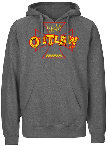 the outlaw - wheels, riding, rideforlive, rideordie, monster, ratfink, authentic, otomotive, racing, speed - Fairtrade Hoodie