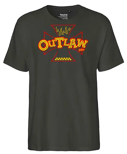 the outlaw - wheels, riding, rideforlive, rideordie, monster, ratfink, authentic, otomotive, racing, speed - Fairtrade T-Shirt