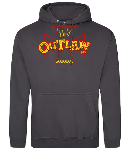 the outlaw - wheels, riding, rideforlive, rideordie, monster, ratfink, authentic, otomotive, racing, speed - Standard Hoodie