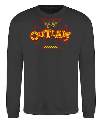 the outlaw - wheels, riding, rideforlive, rideordie, monster, ratfink, authentic, otomotive, racing, speed - Sweatshirt