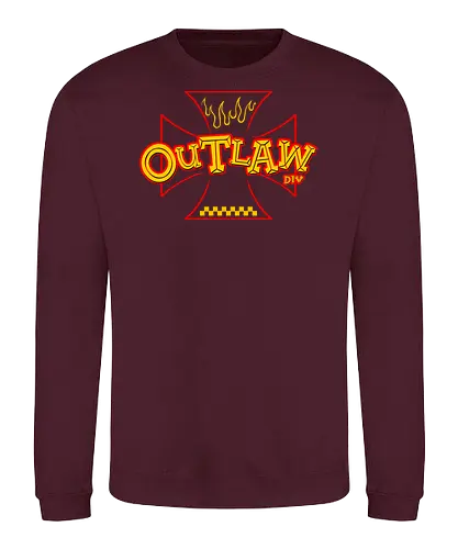 the outlaw - wheels, riding, rideforlive, rideordie, monster, ratfink, authentic, otomotive, racing, speed - Sweatshirt